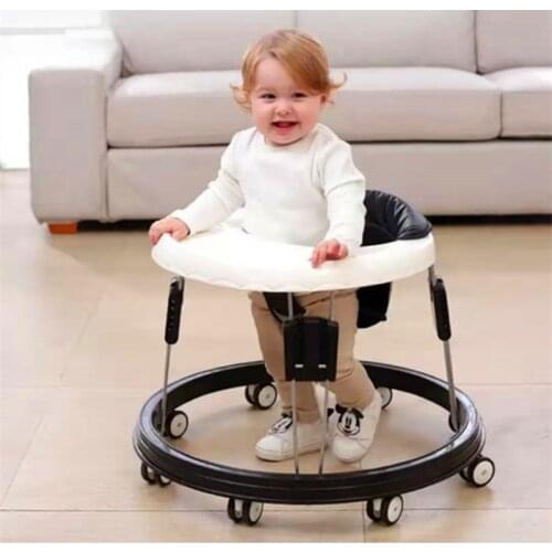 Baby walker 6/7-18 months multi - functional anti - o leg roll boys and girls baby children hand push can sit