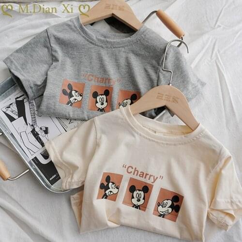 Summer Childrens Clothing Boys Short Sleeve T-shirt Kids Cartoon Pattern O-neck Childs Cotton Clothes Boys T-shirts 1-8years