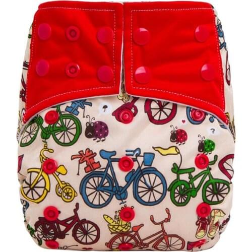 Washable Cloth Diaper Reusable Baby Cloth Nappies Adjustable Size Cartoon Breathable Knitting Baby Diaper HA019