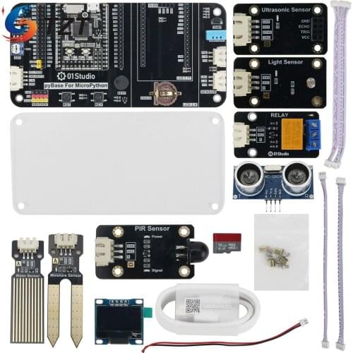 Kit For STM32 MCU Micropython Programming Micropython pyBoard with 0.9" OLED USB Cable