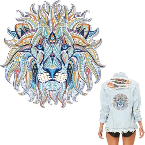 Cool Lion Head Thermal Stickers Patterns For Clothing Transfers For Clothing Washable New Heat Transfer Garment Accessory Diy