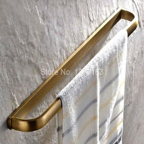 Wall Mount Antique Brass Bathroom Towel Single Bar Rail Rack Holder Bathroom Fitting Accessory aba174