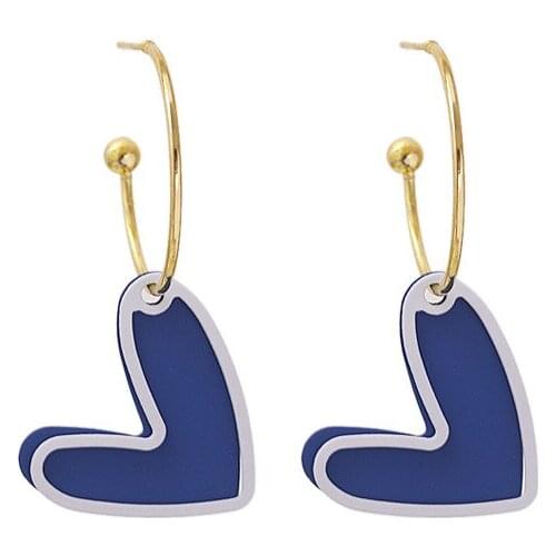 New Fashion Earrings Jewelry Simple Design Sense Of Heart-shaped Small Fresh Student Fashion Temperament Earrings Earrings Femal