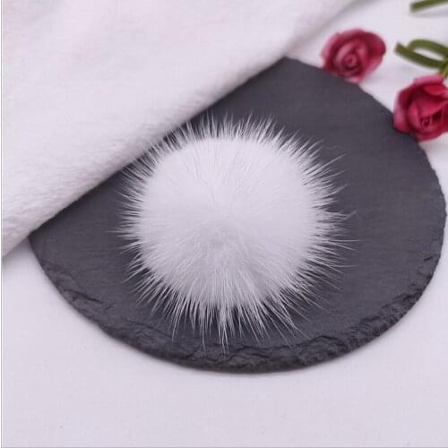 Real Mink Fur Pomom 5cm Jewelry Finding 6 Colors Half Ball for Shoes Cloth Materials Earrings Necklace Making DIY Accessories