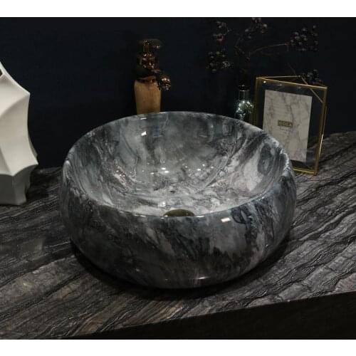 Porcelain wash basin sink ceramic basin sink Counter Top Wash Basin bathroom ceramic art ceramic wash basin round