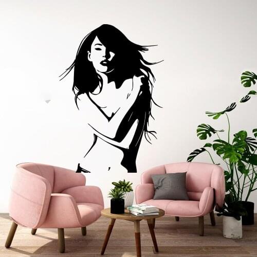 Wedding Sexy Woman Wall Decal Couple Bedroom Bathroom Girl Naked Fashion Model Wall Sticker Vinyl Home Decor