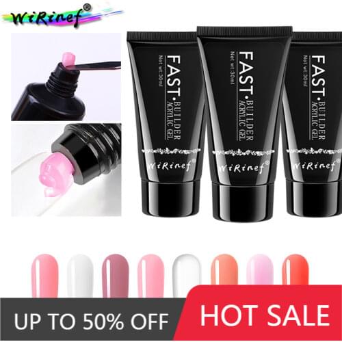 WiRinef 30g Poly Extension Nail Gel UV Builder Gel For Nail Extended Nail Art Varnish Curing By UV LED Dryer Lamp