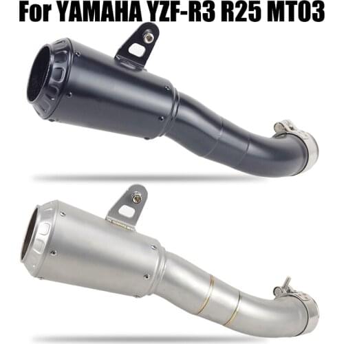 Motorcycle Systems Pitbike Motorcycle Exhaust Muffler Slip On Exhaust For YZF R3 R25 MT03 MT25 2015 2016 2017