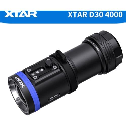 XTAR D30 4000 Diving Flashlight Cree XHP70.2 LED 4000 Lumen UV/Red/Blue Light Multi-color LEDUnderwater Photography Video Light