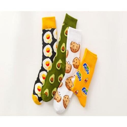 LEOSOXS 2021 Ladies Socks For Spring and Autumn Avocado Korean lovers socks for Ins harajuku 24 edition for men and women alike