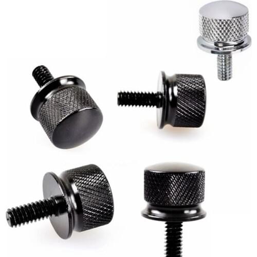 1/4-20 Universal Rear Billet Motorcycle Seat Mount Knurled Bolt Screw Cap Wheel Bolt Caps