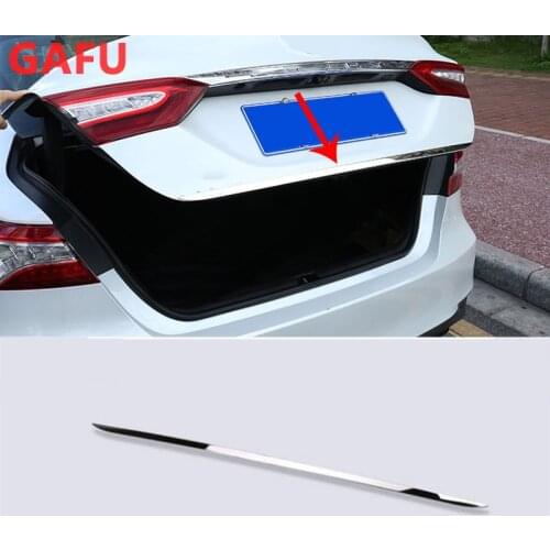 For Toyota Camry 2021 2020 2019 2018 Sticker Stainless Steel Back Door Tailgate Trim Decoration Cover 1pcs Car Accessories