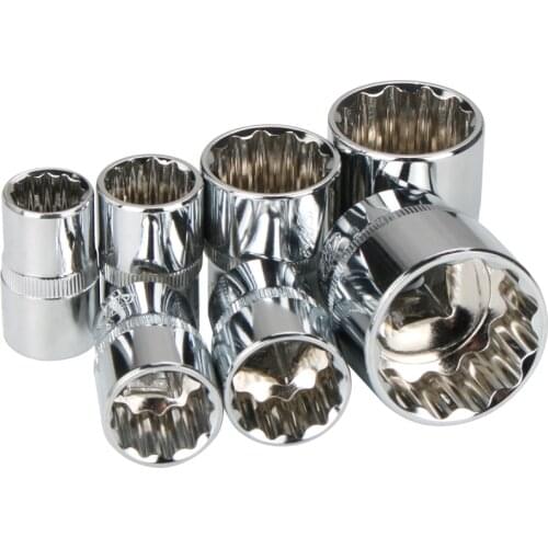 1pcs 1/2" drive 12 point PT metric mirror Socket size 8mm 9mm 10mm 11mm 12mm 13mm 14mm 15mm 16mm 17mm 18mm 19mm to 32mm