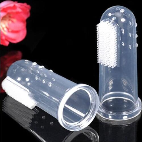 Super Soft Pet Finger Toothbrush Teddy Dog Brush Bad Breath Tartar Teeth Care Tool Dog Cat Cleaning Silica Gel Pet Supplies