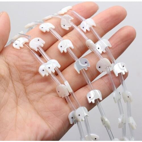 10pcs Natural Seawater Shell Beaded Fine Piggy Shape White Mother Shell Loose Beads for Making DIY Jewerly Necklace Accessories