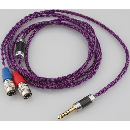 2.5/3.5/4.4//4pin XLR Balanced Silver Plated Earphone Headphone Upgrade Cable For Mr Speakers Ether Alpha Dog Prime