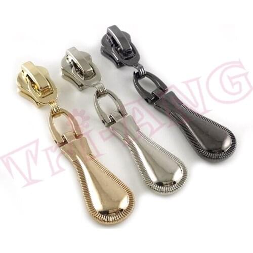20pcs/lot, 5# Quality Metal Zipper Sliders Luggage/Bags/Clothes Accessories Black Gold Silver Color