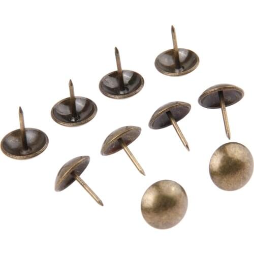 20Pcs Vintage Decor Upholstery Nail Tack Stud Pushpin Round Doornail 16*20mm Jewelry Gift Case Box Sofa Furniture Antique Bronze