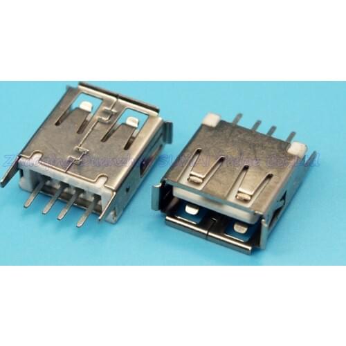 30pcs Notebook Laptop 13.7mm USB Jack USB female Socket 2.0 USB 180 Degree Connector For Desktop Laptop PC charger etc