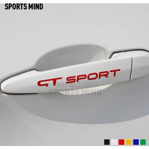 4 Pieces Customizable GT Car Stickers Decal Automobiles For Renault Dacia Duster Megane Captur Clio Sandero Kadjar Accessories