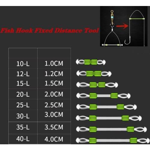 5Pcs Fish Hook Fixed Distance Splitter Silicone Double Hook Fish Line Separator Double Head Anti-wrap Beans