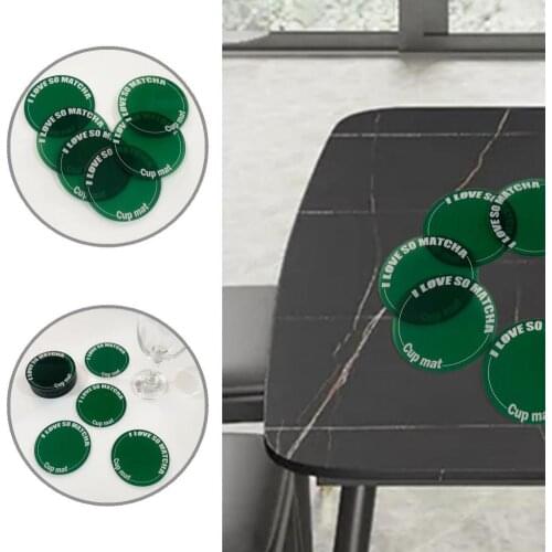 Acrylic Useful Dishes Plates Table Mat Safe Table Mat Letter Design Home Decor