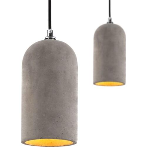 Cement Led Pendant Lights Modern Industrial Concrete Pendant Lamp Creative Art Hanging Lamps for Cafe Restaurant Home Lighting