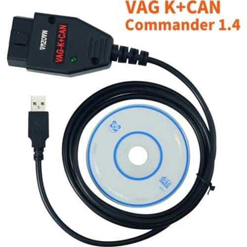 VAG K+CAN Commander 1.4 with FTDI FT232RL PIC18F258 Chip OBD2 Diagnostic Interface Cable for V W / AUDI / SKODA / SEAT