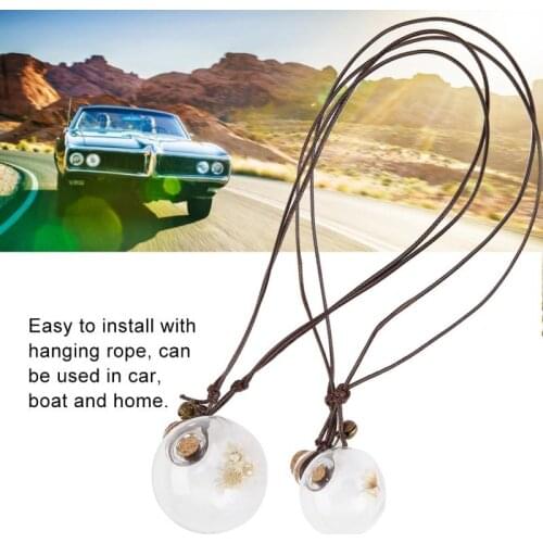 Perfume Bottle Empty Hanging Bottle for Essential Oils Perfume Pendant Ornament with Flower Air Freshener Refillable Bottle