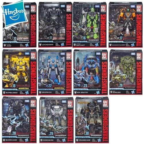 Hasbro Transformers Toys Studio Series 10~30 Deluxe Class Transformers Bumblebee Ratchet Sideswipe Rollbar Action Figure 12cm