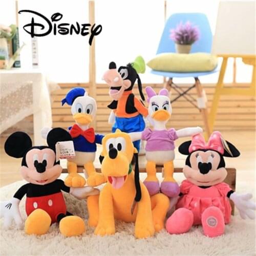 30-70cm Disney Mickey Mouse Minnie Donald Duck Daisy Goofy Pluto Animal Stuffed Plush Toys Doll Birthday Gift For Children Girl