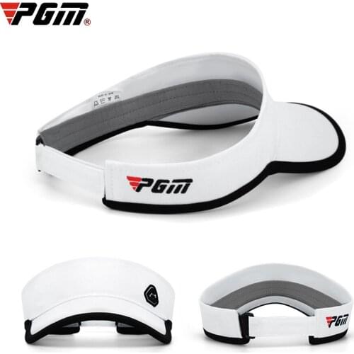PGM Golf Cap Sun Protection Sun Visor Hat Women Men Embroidery Empty Top Hat Unisex Velcro Anti Uv Sports Caps Breathable