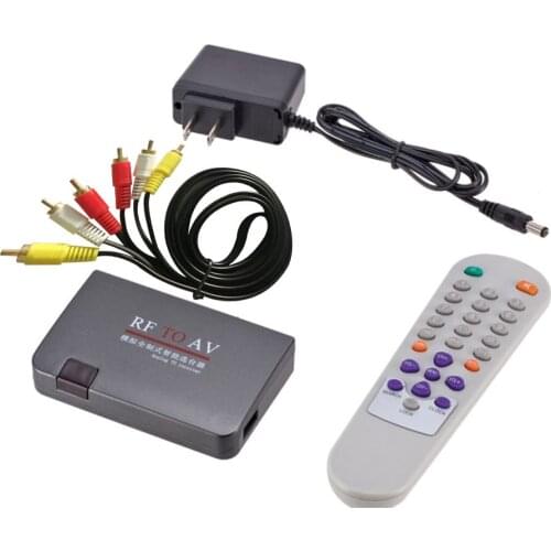 Mini Portable RF To AV Analog TV Receiver RF To AV Converter Modulator Power Adapter USB Port with Video Cable