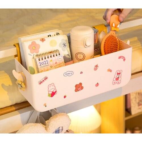 Multi - function adjustable hook student dormitory bed storage hanging basket J03