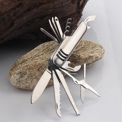 Multifunctional Swiss Army Knife Stainless Steel Gift Folding Knife Tool Knife Mini Portable Knife Key Hanger Knife