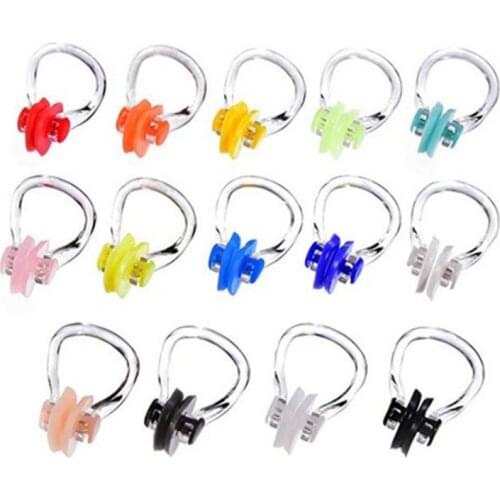 10pcs/Set Reusable Soft Silicone Swimming Nose Clip Comfortable Diving Surfing Swim Nose Clips Random Color