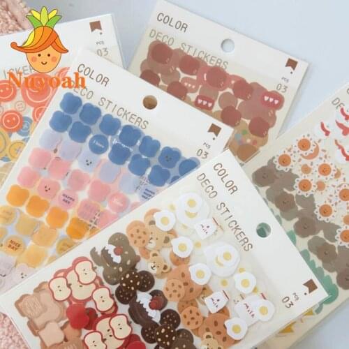 120pcs Colorful Dot Aesthetic Stickers Self-adhesive DIY Kawaii Scrapbooking Journal Photo Decor Stationery Labels Envelope Seal