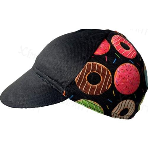 2021 New Summer Cookies Printing Team Pro Bike Cycling Cap Polyester Fleece Optional Sports Balaclava Black Bicycle Headdress