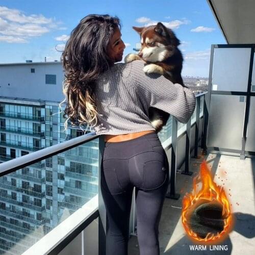 Melody Skin Tight Leggins Slimming Workout Warm Lining Winter Leggings Fitness Jeggings Sexy Hips Push Up