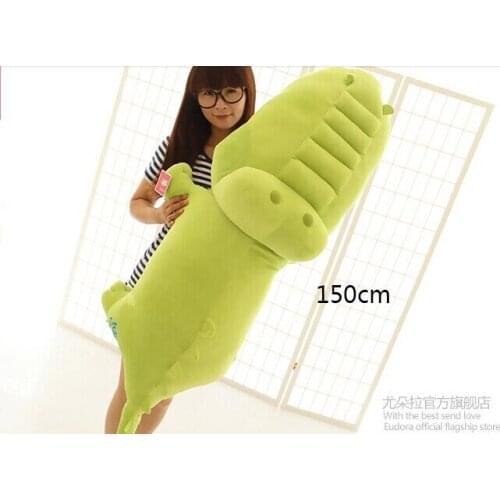 Huge 150cm crocodile plush toy cartoon crocodile doll throw pillow , Christmas gift w8545