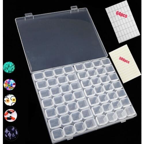 New 56 Grids 5D DIY Diamond Painting Drill Box Jewelry Box Rhinestone Embroidery Crystal Bead Organizer Storage Case Container