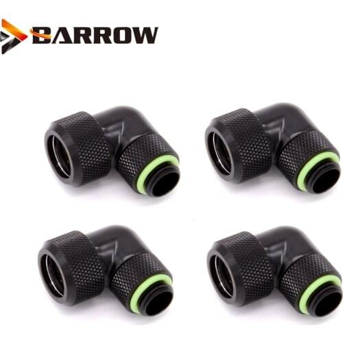 BARROW 90 Degree Fitting use for OD12mm/OD14mm/OD16mm Hard Tube to Hand Compression Copper Fitting Double Interface 4pcs/lots