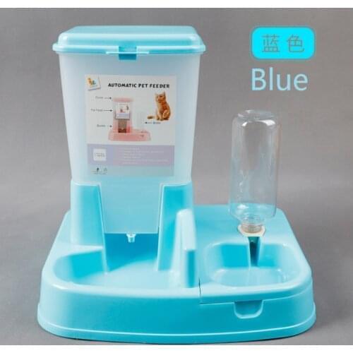 5pcs set 2 In 1 Automatic Feeder Dog Cat Drinking Bowl For Dog Water Drinking Cat Feeding Large Capacity Dispenser Pet Cat Dog
