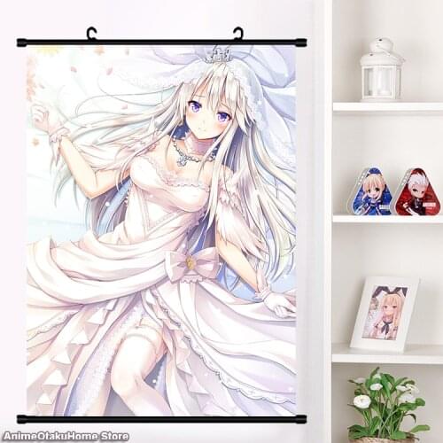 HOT Anime Game Azur Lane Enterprise HD Wall Scroll Girls Beautiful Persona Print Poster Home Decor Collectible Art Gift 60*90 cm