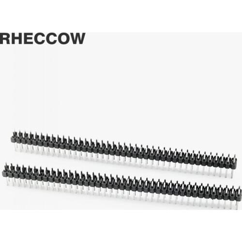 RHECCOW 20PCS /LOT 1x40P 18B20 PIN 2.54mm pitch Straight Angle Single Row male Header Connector for Crystals and PCB