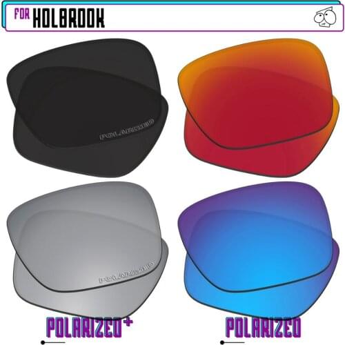 EZReplace Polarized Replacement Lenses for - Oakley Holbrook Sunglasses - BkSrP Plus-RedBlueP