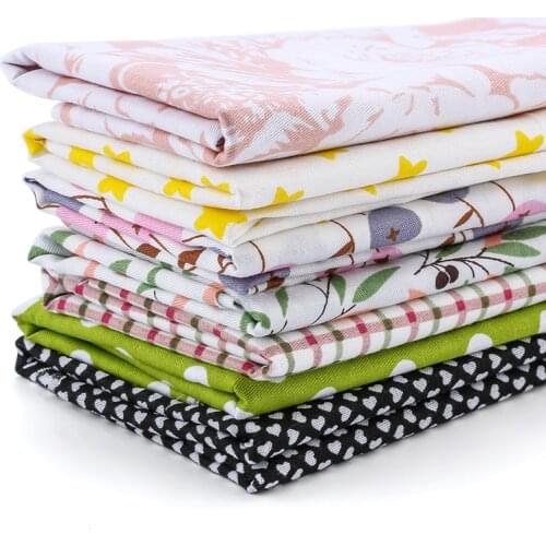 Mix Printed 100% Cotton Fabrics DIY Sewing Assorted Pattern Cotton Cloths Handmade Needlework Crafts Patchwork
