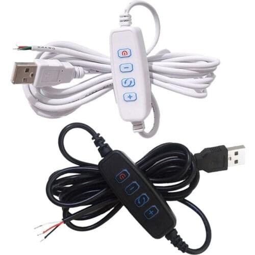 1pcs DC 5V LED Dimmer USB Port Power Supply LineWith ON OFF Switch Adapter