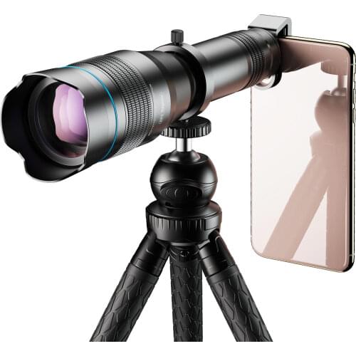 Webcam APEXEL HD 60X Cell Phone Lens Camera Telephoto Zoom Monocular Telescope Lens with 1.2 M Tripod For All Smartphone