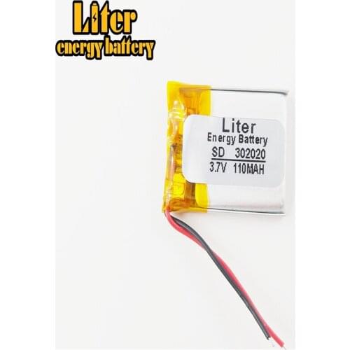 3.7V 110mAh 302020 Lithium Polymer Li-Po li ion Rechargeable Battery cells For Mp3 MP4 MP5 GPS mobile bluetooth